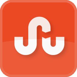 Stumbleupon, square, orange, stumble upon icon